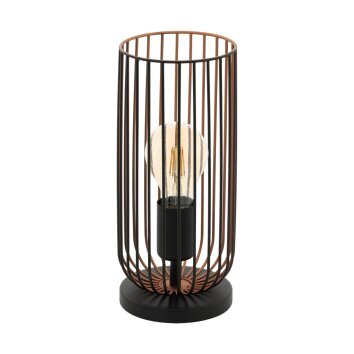 Eglo ROCCAMENA Lámpara de Mesa Cobre, Negro, 1 luz