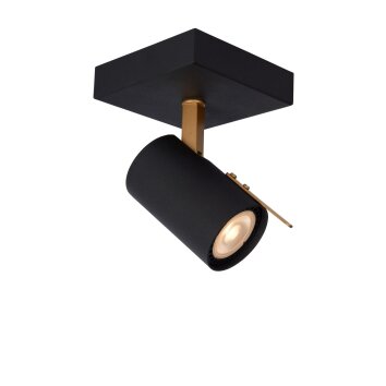 Lucide GRONY Foco de pared Negro, 1 luz