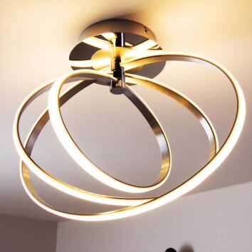 Trio Corland Lámpara de techo LED Cromo, 1 luz