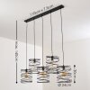 Hoenkoop Lámpara Colgante Gris, Negro, 5 luces