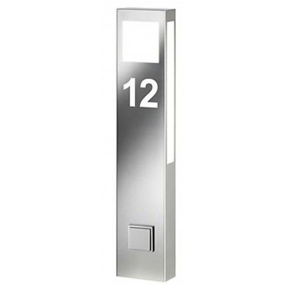 Lámparas CMD Paulo Lámpara con número de casa, Iluminación de caminos Acero inoxidable, 1 luz main product photo