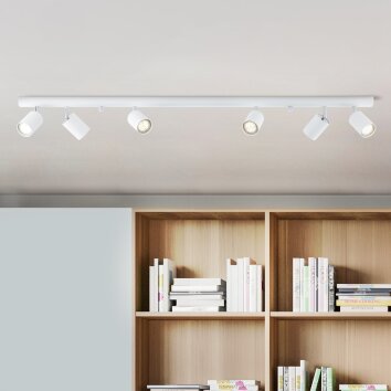 Brilliant Different Lámpara de techo Blanca, 6 luces
