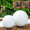 Miau Bolas luminosas para exterior Blanca, 2 luces