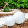 Miau Bolas luminosas para exterior Blanca, 2 luces