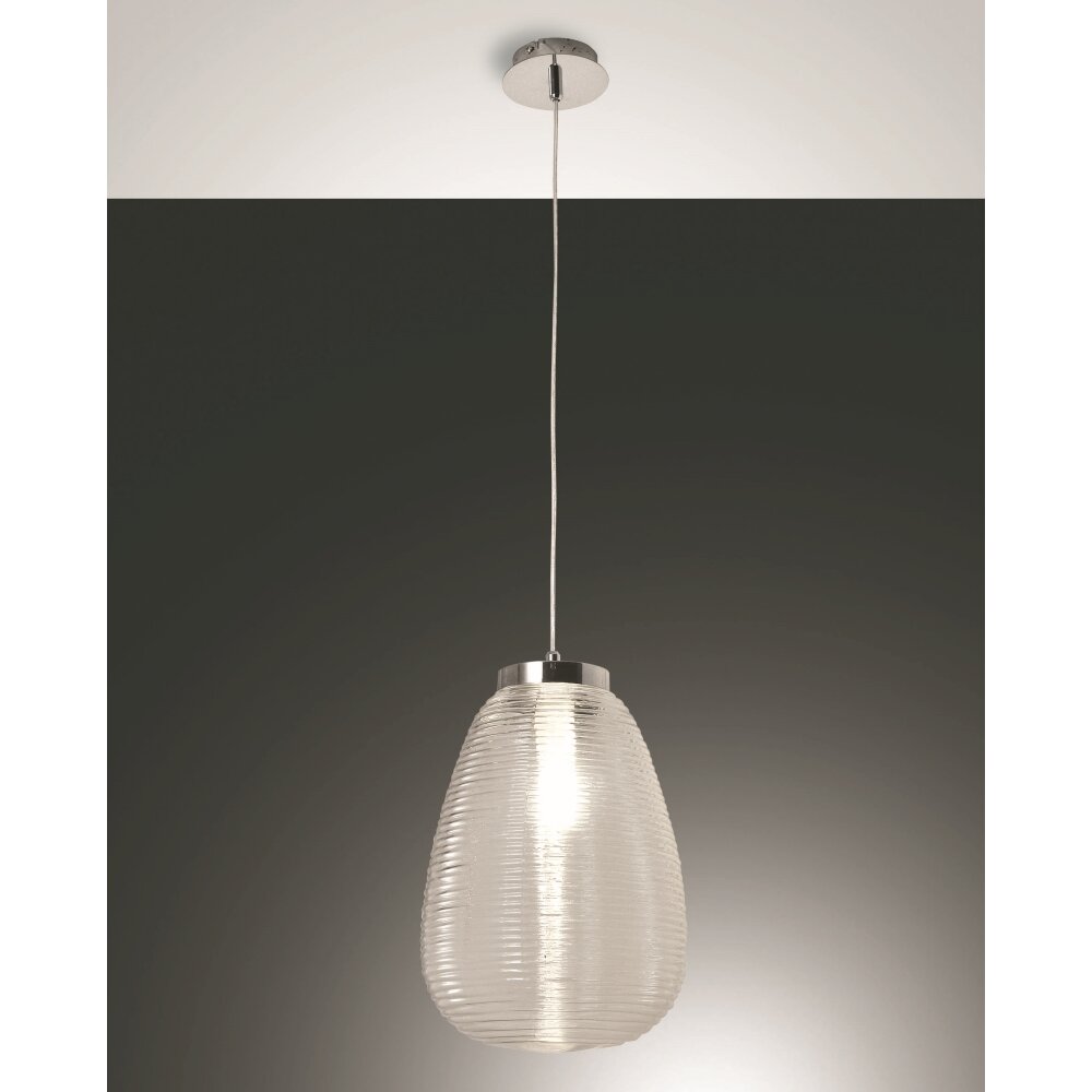 Fabas Luce Cora Lámpara Colgante Cromo, 1 luz main product photo