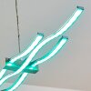 Gamsen Lámpara Colgante LED Acero bruñido, 3 luces, Mando a distancia, Cambia de color
