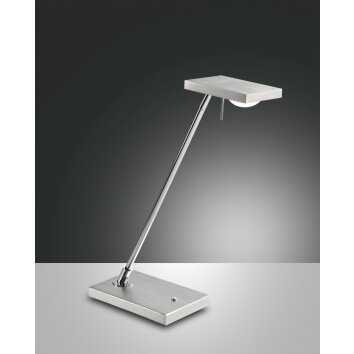 Fabas Luce Como Lámpara de Mesa LED Aluminio, Cromo, 1 luz