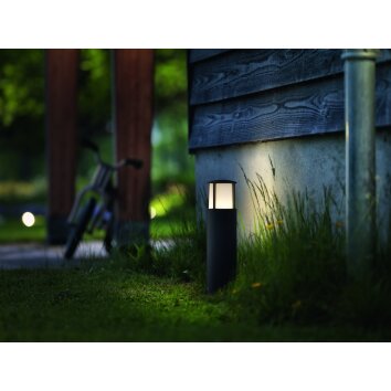 Philips Stock Poste de Jardín LED Antracita, 1 luz