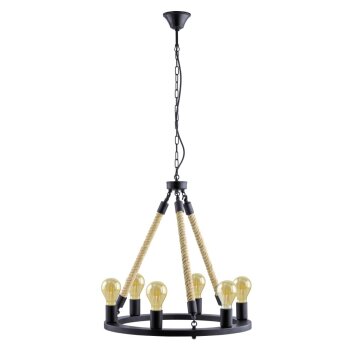 Eglo FINDLAY Lámpara Colgante Negro, 6 luces