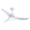 Globo RAMONA Ventilador LED Blanca, 1 luz, Mando a distancia