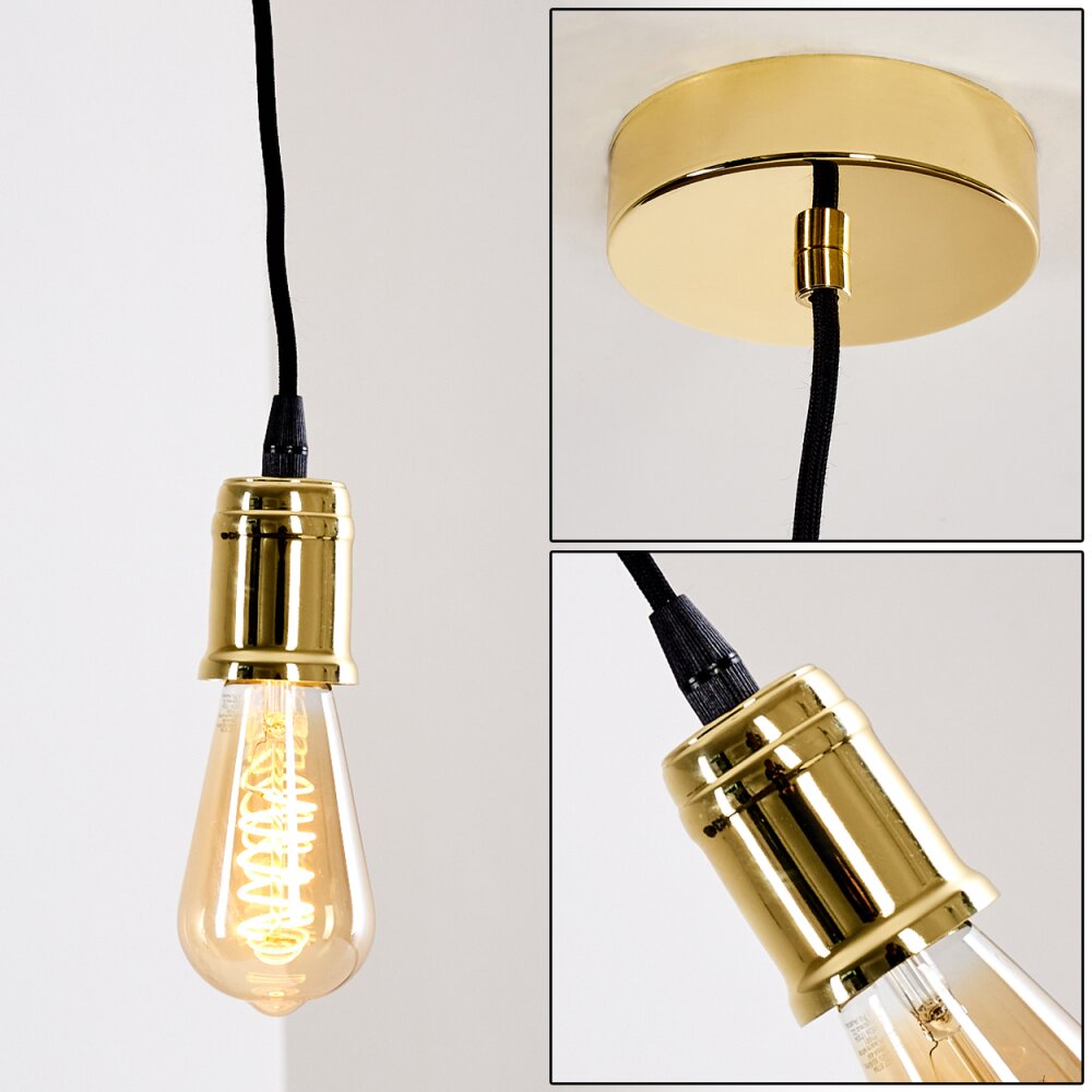 Lemone Lámpara Colgante Negro-dorado, 1 luz main product photo