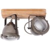 Brilliant Carmen Wood Lámpara de Techo Acero inoxidable, 2 luces