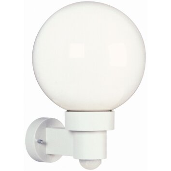 Albert 257 Aplique para exterior Blanca, 1 luz, Sensor de movimiento