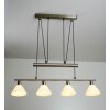 Trio 3751 Lámpara colgante Acero inoxidable, Níquel-mate, 4 luces