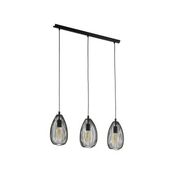 Eglo CLEVEDON Lámpara Colgante Negro, 3 luces