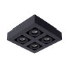 Foco de techo Lucide XIRAX LED Negro, 4 luces