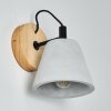 Halltorp Aplique Madera oscura, Negro, 1 luz