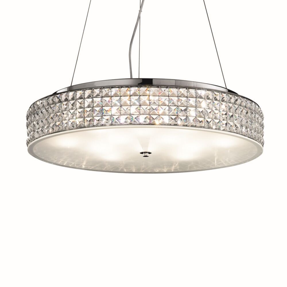 Ideal Lux ROMA Lámpara Colgante Cromo, Aspecto de cristal, 12 luces main product photo