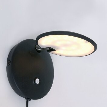 Steinhauer Zenith Aplique LED Negro, 1 luz