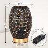 Lámpara de Mesa Saksborg Negro-dorado, 1 luz