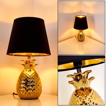 Pina Lámpara de Mesa dorado, 1 luz