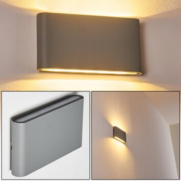 Aplique para exterior Tinglev LED Gris, 2 luces