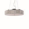 Ideal Lux ROMA Lámpara Colgante Cromo, Aspecto de cristal, 9 luces