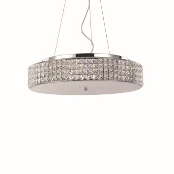 Ideal Lux ROMA Lámpara Colgante Cromo, Aspecto de cristal, 9 luces