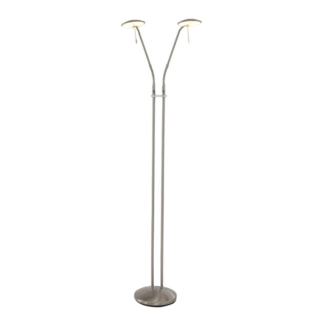 Steinhauer ZENITH Lámpara de Pie LED Acero inoxidable, 2 luces main product photo