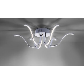 Leuchten-Direkt VALERIE Lámpara de Techo LED Cromo, 6 luces