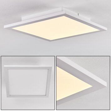 Salmi Lámpara de Techo LED Aluminio, Blanca, 1 luz