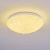 Brighton Star Lámpara de Techo LED Blanca, 1 luz, Mando a distancia, Cambia de color