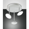 Fabas Luce Hale Lámpara de Techo LED Cromo, Blanca, 3 luces