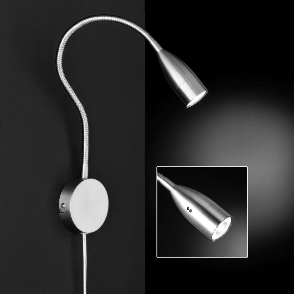 Honsel Sten Aplique LED Níquel-mate, 1 luz main product photo