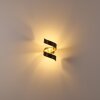 Rezat Aplique LED Negro-dorado, 1 luz