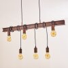Barbengo Lámpara Colgante Marrón, Color óxido, 4 luces