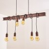 Barbengo Lámpara Colgante Marrón, Color óxido, 4 luces