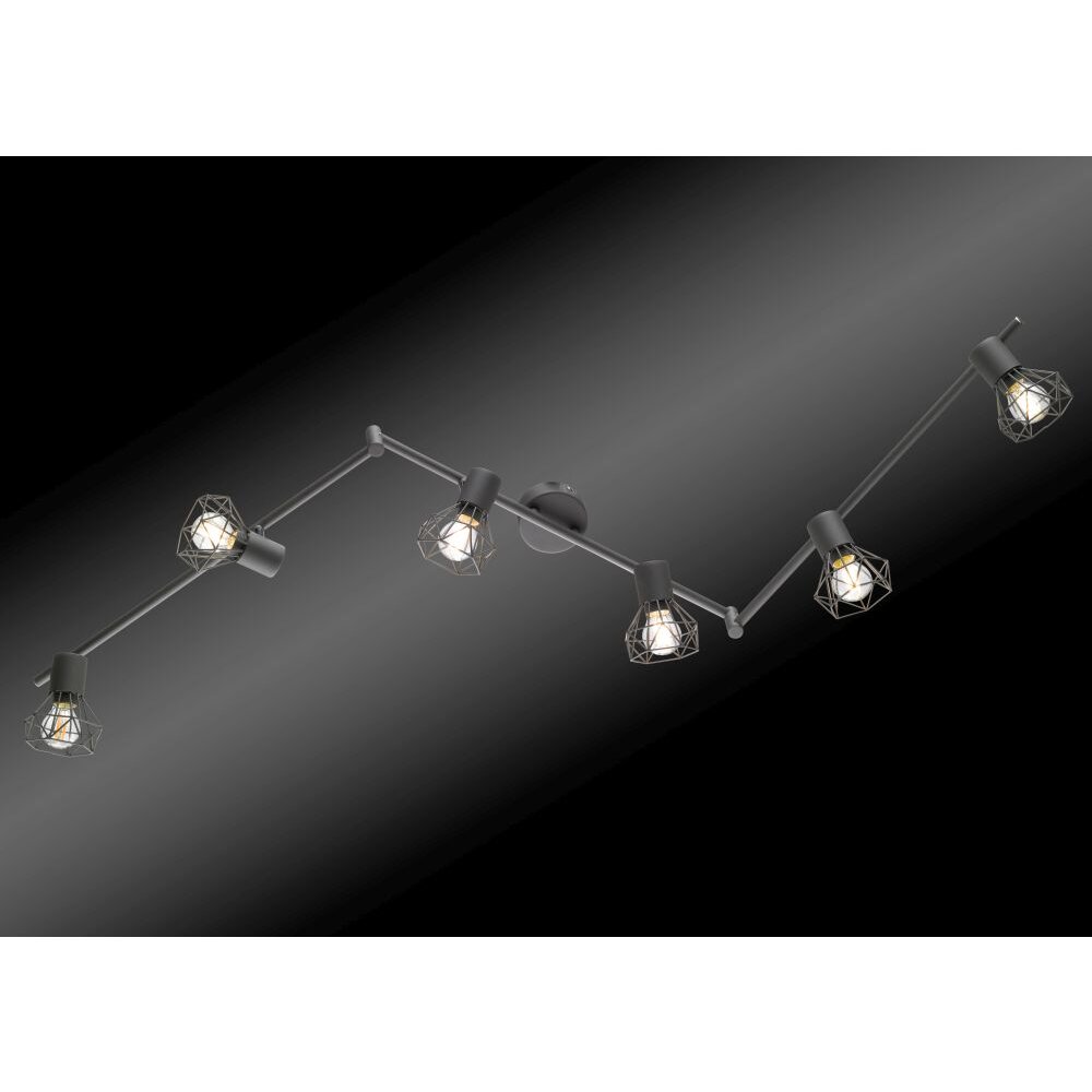 Honsel Ran Lámpara de Techo Gris, 6 luces main product photo