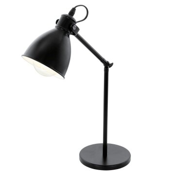 Eglo PRIDDY Lámpara de mesa Negro, Blanca, 1 luz