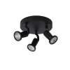 Lucide JASTER Foco Negro, 3 luces