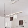 Barbengo Lámpara Colgante Blanca, 4 luces