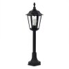 KS Verlichting Ancona Poste de Jardín Negro, 1 luz