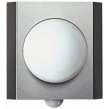 Albert 6127 Aplique para exterior Acero inoxidable, 1 luz, Sensor de movimiento