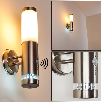 Walise Aplique para exterior Acero inoxidable, 1 luz, Sensor de movimiento
