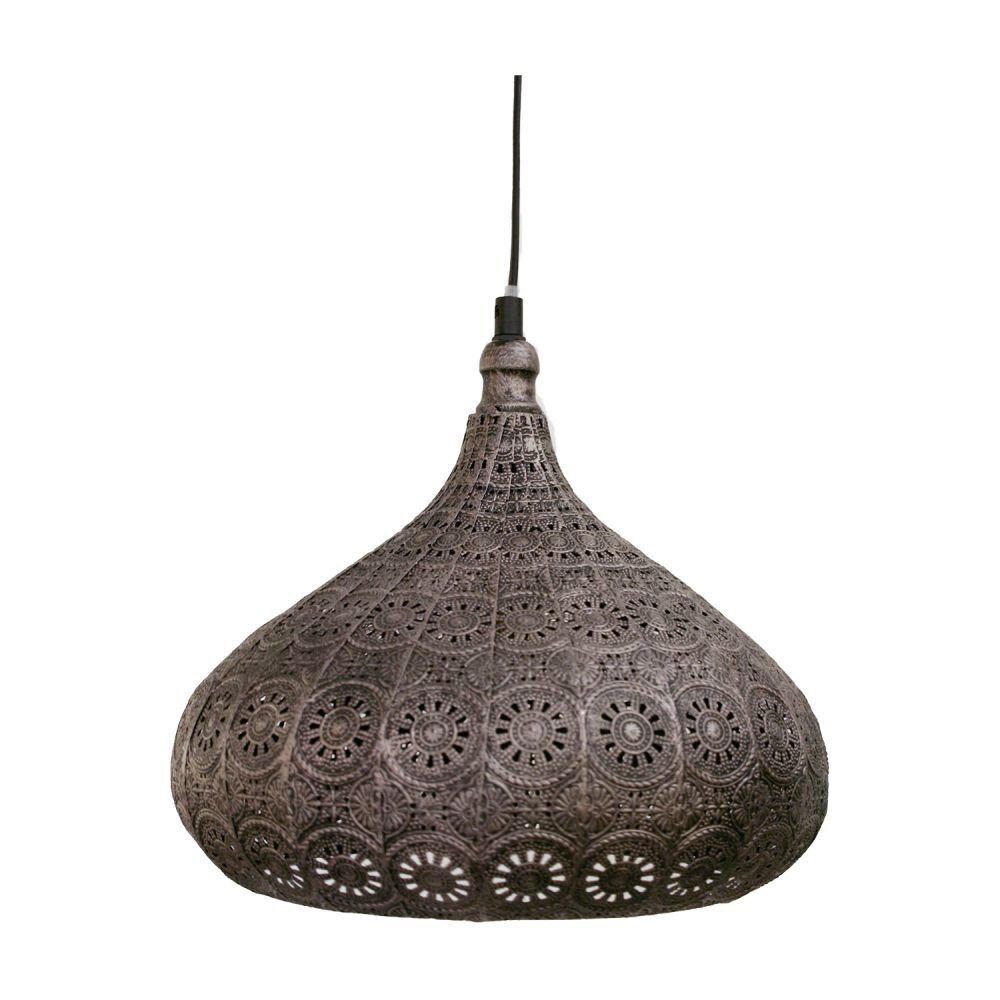 Eglo MELILLA Lámpara Colgante marrón oscuro, Plata, 1 luz main product photo