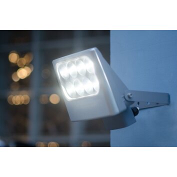Lutec NEGARA Aplique para exterior LED Plata, 8 luces