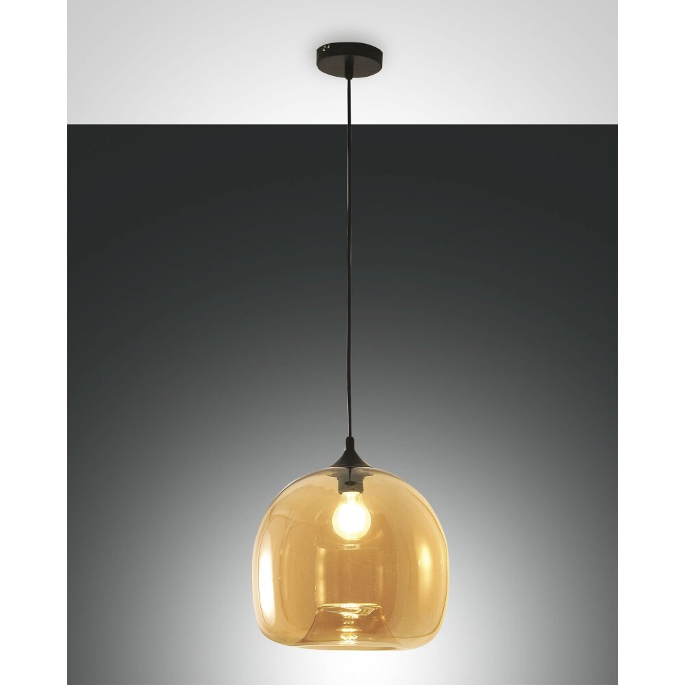 Fabas Luce Maia Lámpara Colgante Negro, 1 luz main product photo
