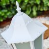 Hongkong Frost Lámpara de pie para exterior Blanca, 1 luz, Sensor de movimiento