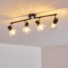 Lámpara de Techo Burkal Cromo, Negro, 4 luces