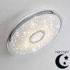 Jamton Lámpara de Techo LED Cromo, 1 luz, Mando a distancia
